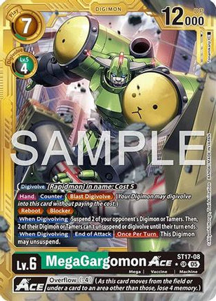 MegaGargomon ACE (Gold Border) [ST17-08] [Advanced Booster Digimon Generation] Foil