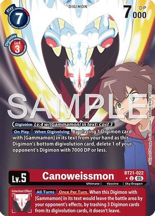 Canoweissmon (Alternate Art) [BT21-022] [Advanced Booster Digimon Generation] Foil