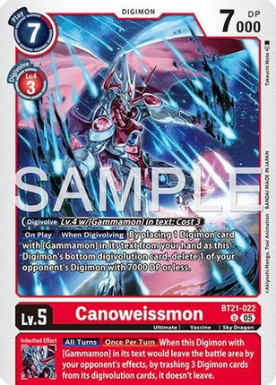 Canoweissmon (Reprint) [BT21-022] [Advanced Booster Digimon Generation] Foil