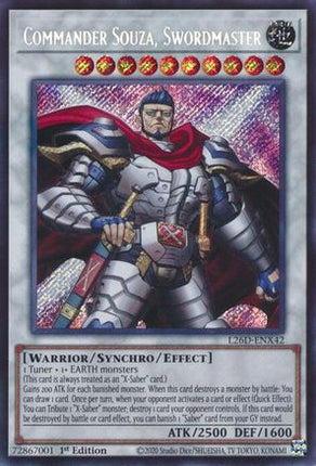 Commander Souza, Swordmaster  [L26D-ENX42] Secret Rare 1st Edition