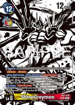 ShineGreymon - AD1-016 (SP) [AD1-016] [Advanced Booster Digimon Generation] Foil
