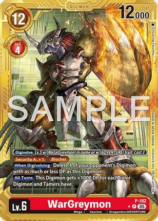 WarGreymon - P-182 (Gold Border) [P-182] [Advanced Booster Digimon Generation] Foil