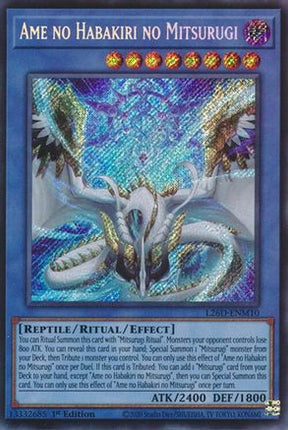 Ame no Habakiri no Mitsurugi  [L26D-ENM10] Secret Rare 1st Edition