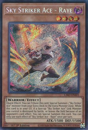 Sky Striker Ace - Raye (Alternate Art) [L26D-ENS01] Secret Rare 1st Edition