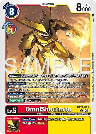OmniShoutmon (Reprint) [BT21-021] [Advanced Booster Digimon Generation] Foil