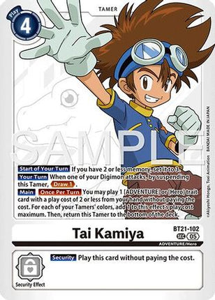 Tai Kamiya - BT21-102 (Reprint) [BT21-102] [Advanced Booster Digimon Generation] Foil