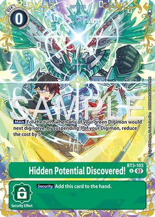 Hidden Potential Discovered! - BT3-103 (Alternate Art) [BT3-103] [Dual Revolution] Foil