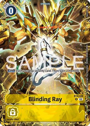 Blinding Ray - BT4-104 (Alternate Art) [BT4-104] [Dual Revolution] Foil