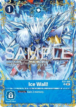 Ice Wall! - EX1-068 (Alternate Art) [EX1-068] [Dual Revolution] Foil