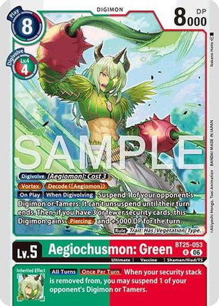 Aegiochusmon: Green [BT25-053] [Dual Revolution] Foil