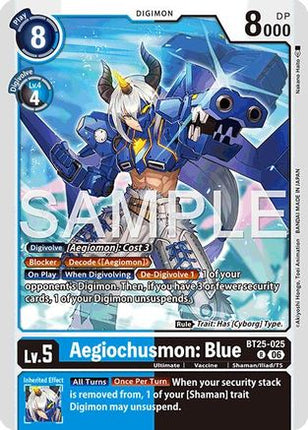 Aegiochusmon: Blue [BT25-025] [Dual Revolution] Foil