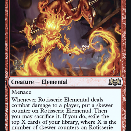 Rotisserie Elemental [Wilds of Eldraine Promos] Prerelease Foil