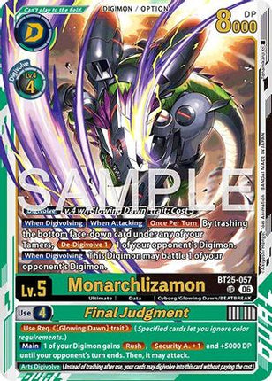 Monarchlizamon // Final Judgement [BT25-057] [Dual Revolution] Foil