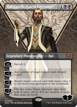 Ral Zarek, Guest Lecturer (Borderless) [Secrets of Strixhaven] Foil