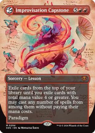 Improvisation Capstone (Borderless) [Secrets of Strixhaven] Foil
