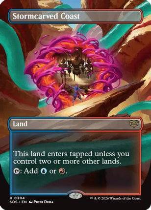 Stormcarved Coast (Borderless) [Secrets of Strixhaven] Foil