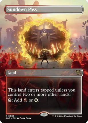 Sundown Pass (Borderless) [Secrets of Strixhaven] Foil