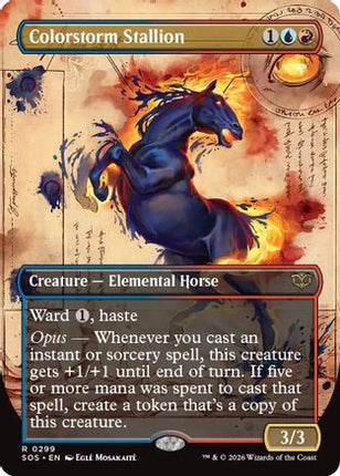 Colorstorm Stallion (Borderless) [Secrets of Strixhaven] Foil