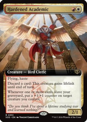 Hardened Academic (Extended Art) [Secrets of Strixhaven]