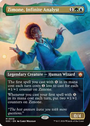 Zimone, Infinite Analyst (Borderless) [Commander: Secrets of Strixhaven] Foil