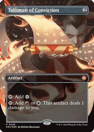 Talisman of Conviction (Borderless) [Commander: Secrets of Strixhaven] Foil