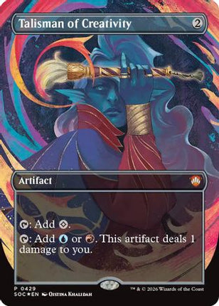 Talisman of Creativity (Borderless) [Commander: Secrets of Strixhaven] Foil