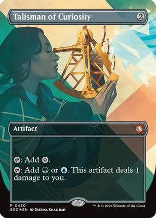 Talisman of Curiosity (Borderless) [Commander: Secrets of Strixhaven] Foil
