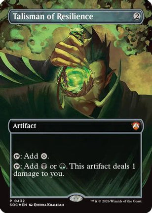 Talisman of Resilience (Borderless) [Commander: Secrets of Strixhaven] Foil