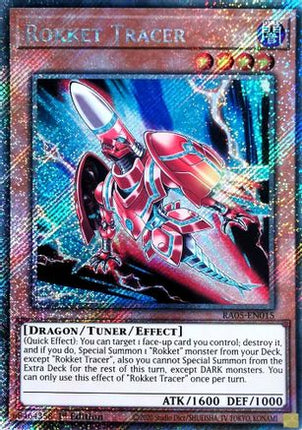 Rokket Tracer  [RA05-EN015] Platinum Secret Rare 1st Edition