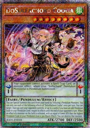 DoSolfachord Coolia  [RA05-EN018] Platinum Secret Rare 1st Edition