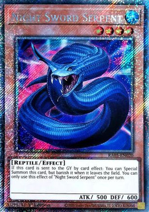 Night Sword Serpent  [RA05-EN020] Platinum Secret Rare 1st Edition