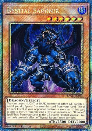 Bystial Saronir  [RA05-EN023] Platinum Secret Rare 1st Edition