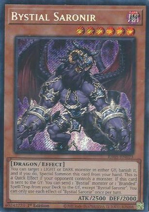 Bystial Saronir  [RA05-EN023] Secret Rare 1st Edition