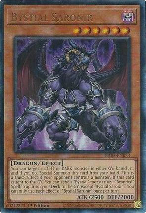 Bystial Saronir  [RA05-EN023] Ultimate Rare 1st Edition