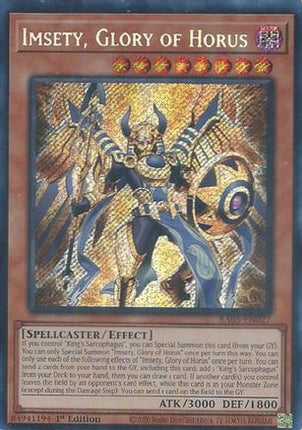 Imsety, Glory of Horus  [RA05-EN027] Secret Rare 1st Edition