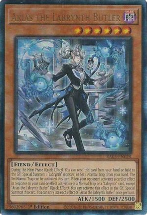 Arias the Labrynth Butler  [RA05-EN028] Ultimate Rare 1st Edition