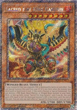 Sacred Fire King Garunix  [RA05-EN031] Platinum Secret Rare 1st Edition