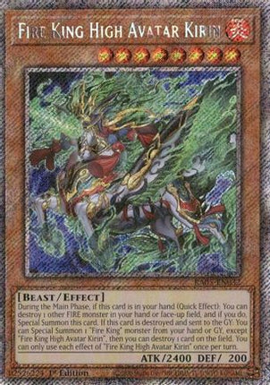 Fire King High Avatar Kirin  [RA05-EN032] Platinum Secret Rare 1st Edition