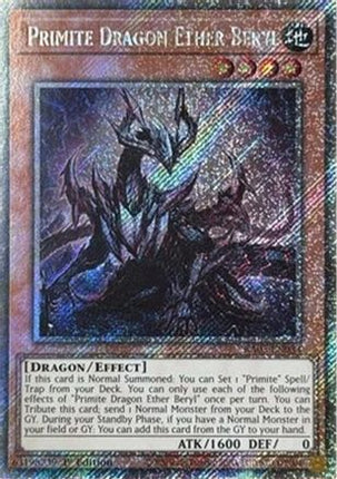 Primite Dragon Ether Beryl  [RA05-EN033] Platinum Secret Rare 1st Edition
