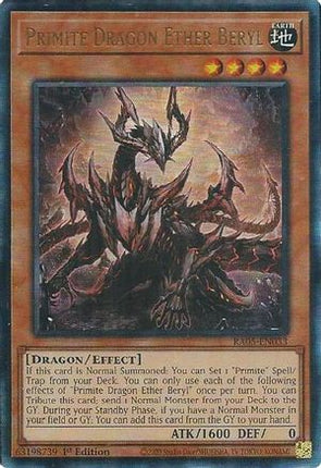 Primite Dragon Ether Beryl  [RA05-EN033] Ultimate Rare 1st Edition