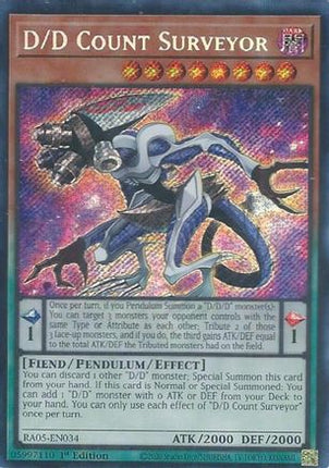 D/D Count Surveyor  [RA05-EN034] Secret Rare 1st Edition