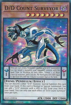D/D Count Surveyor [RA05-EN034] Super Rare 1st Edition