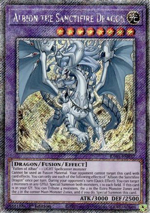 Albion the Sanctifire Dragon  [RA05-EN037] Platinum Secret Rare 1st Edition