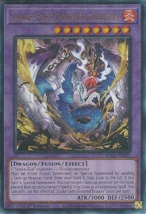 Snake-Eyes Doomed Dragon  [RA05-EN039] Ultimate Rare 1st Edition