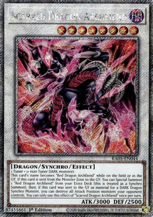 Scarred Dragon Archfiend  [RA05-EN044] Platinum Secret Rare 1st Edition