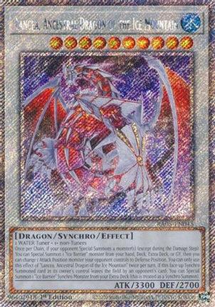 Lancea, Ancestral Dragon of the Ice Mountain  [RA05-EN045] Platinum Secret Rare 1st Edition