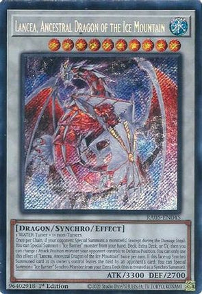 Lancea, Ancestral Dragon of the Ice Mountain  [RA05-EN045] Secret Rare 1st Edition
