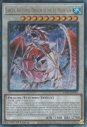 Lancea, Ancestral Dragon of the Ice Mountain  [RA05-EN045] Ultimate Rare 1st Edition