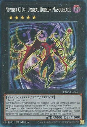 Number C104: Umbral Horror Masquerade  [RA05-EN046] Collector's Rare 1st Edition