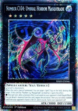 Number C104: Umbral Horror Masquerade  [RA05-EN046] Platinum Secret Rare 1st Edition